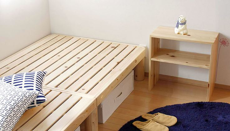 桐すのこ・ひのきすのこベッド(丸脚)~無垢すのこベッドを買うなら最低 ...